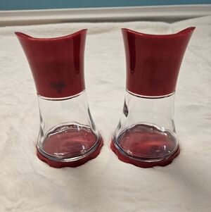 Kuhn Rikon Glass Red and Clear Spice Grinders